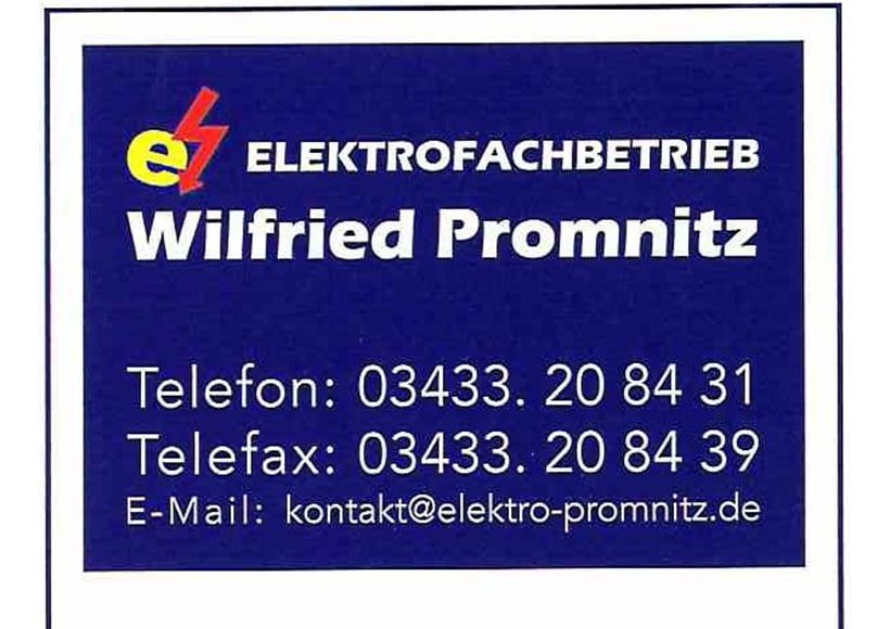 Visitenkarte von Elektrofachbetrieb Wilfried Promnitz